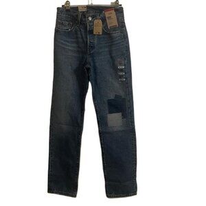 Levi's‎ 501 Original Women Jeans Patchwork Blue Straight Leg Size 24x30